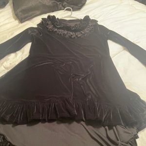 Large Custom made black velvet outfit
